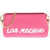 Moschino Love Textured Leather Shoulder Bag With Graffiti Logo-Print Pink