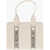 Moschino Love Moschino Faux Leather Tote Bag With Logoed Bands Beige