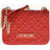 Moschino Love Moschino Faux Leather Quilted Shoulder Bag With Lm On T Red
