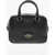 Moschino Love Saffiano Faux Leather Bag With Gold-Colored Metal Logo Black