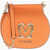 Moschino Love Faux Leather Bag With Chain Shoulder Strap And Golden L Orange