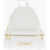 Moschino Love Faux Leather Quilted Backpack With Golden Details White
