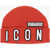 DSQUARED2 Icon Solid Color Beanie With Embossed Logo Red