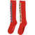 DSQUARED2 Sport Edtn.six Padded Long Socks With Embroidered Red