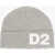 DSQUARED2 Solid Color Beanie With Contrasting Logo Gray