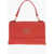 Moschino Love Faux Leather Shoulder Bag With Golden Logo Red