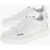 Moschino Love Leather Bold40 Low Sneakers With Embossed Heart Black & White
