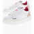 Moschino Love Leather Bold40 Low Sneakers With Embossed Heart White