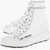 Moschino Love Leather Race50 High-Top Sneakers With Printed Logo White