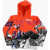 DSQUARED2 Printed Slouch Fit Hoodie Red