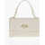 Moschino Love Faux Leather Shoulder Bag With Golden Logo White