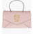 Moschino Love Faux Leather Envelope Bag With Removable Shoulder Strap Pink