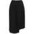 Saint Laurent Saint Laurent Asymmetric Pleated Midi Skirt Black