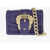 Versace Jeans Couture Textured Faux Leather Crossbody Bag With Maxi Violet