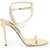 Dolce & Gabbana Laminated Leather Sandals With Charm ORO CHAMPAGNE