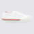 Thom Browne THOM BROWNE WHITE CANVAS COLLEGIATE LOW TOP SNEAKERS WHITE