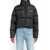 Palm Angels Palm Angels Black And White Puffer Crop Track Down Jacket Black