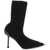 Alexander McQueen Knit Slash Ankle Boots BLACK BLACK SILVER