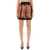 Versace Jeans Couture Pleated V-Emblem Chain Mini Skirt FUCHSIA