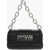 Versace Jeans Couture Textured Faux Leather Bag With Silver-Tone Cha Black