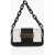 Versace Jeans Couture Faux Leather Crossbody Bag With Golden Logo Black & White