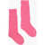 Bottega Veneta Cashmere Solid Color Long Socks Pink