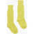 Bottega Veneta Ribbed Cashmere Long Socks Yellow