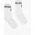 Maison Margiela Mm6 Solid Color Socks With Contrasting Logo White