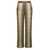 TWINSET Beige High-Waisted Pants With Animalier Print In Viscose Woman Beige