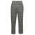 Vivienne Westwood Grey High-Waisted Pants with Check Motif in Viscose and Wool Blend Man BLU