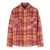 Palm Angels Palm Angels Checked Wool Overshirt Red