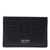 Tom Ford Black Card-Holder With Embossed Logo In Hammered Leather Man Black