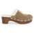 Dolce & Gabbana Suede And Faux Fur Clogs With Dg Logo. MARRONE BIANCO