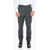 Prada Virgin Wool Pleated Trousers With Embroidered Logo Gray