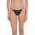 OSEREE Solid Color Lace Thong Black