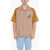 JUST DON Polyester Overshirt With Animal Sleeves Beige