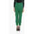Moschino Boutique Jacquard Viscose Pants With Safety Belt Green