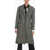 Chloe Gingham Check Woll Blend Coat With Hidden Buttoning Black & White