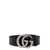 Gucci GUCCI LEATHER BELT WITH DOUBLE G BUCKLE BLACK