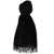 Saint Laurent Saint Laurent Fringes Wool Blend Scarf Black