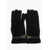 Bottega Veneta Mutton Shearling Gloves With Triangle Buckle Black