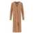 TWINSET TWINSET CAMEL RIBBED MAXI CARDIGAN Beige