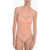 OSEREE Transparent Bodysuit With Underwire And Glitter Details Pink