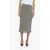 THE ROW Ribbed Lurex Marin Skirt With Drawstring Silver