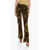 ETRO Velvet See Through Pants With Floral Motif Military Green