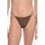 OSEREE See-Through Thong With Lurex Trims Brown