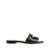 Gucci Gucci Gg Cut-Out Leather Flat Sandals Black