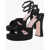 PIFERI Satin Miranda Sandals With Block Heel 12Cm Black