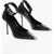 Alexander McQueen Ankle Strap Leather Pumps With Shiny Stiletto Heel 11Cm Black