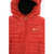 Nike Solid Color Padded Jacket With Hood Red